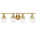 Four Light Bath from the Everett Collection in Brushed Brass Finish by Kichler