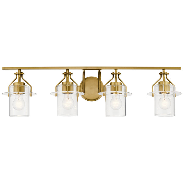 Four Light Bath from the Everett Collection in Brushed Brass Finish by Kichler