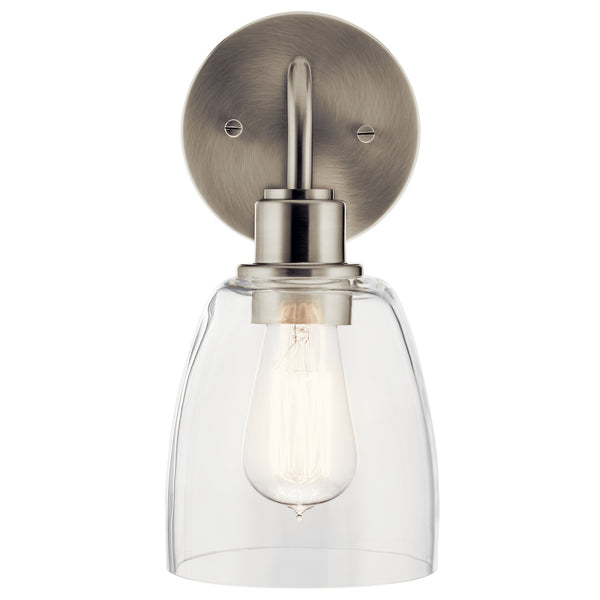 One Light Wall Sconce from the Meller Collection in Nickel Textured Finish by Kichler