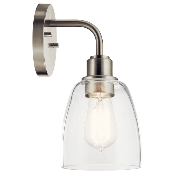 One Light Wall Sconce from the Meller Collection in Nickel Textured Finish by Kichler