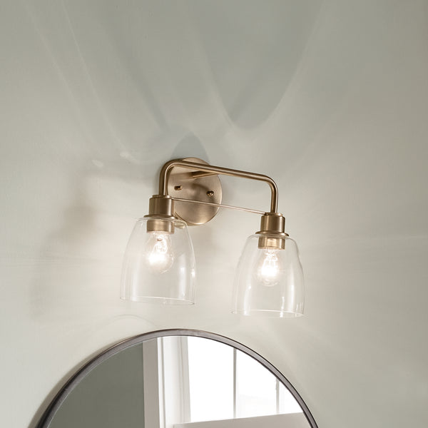 Two Light Bath from the Meller Collection in Champagne Bronze Finish by Kichler