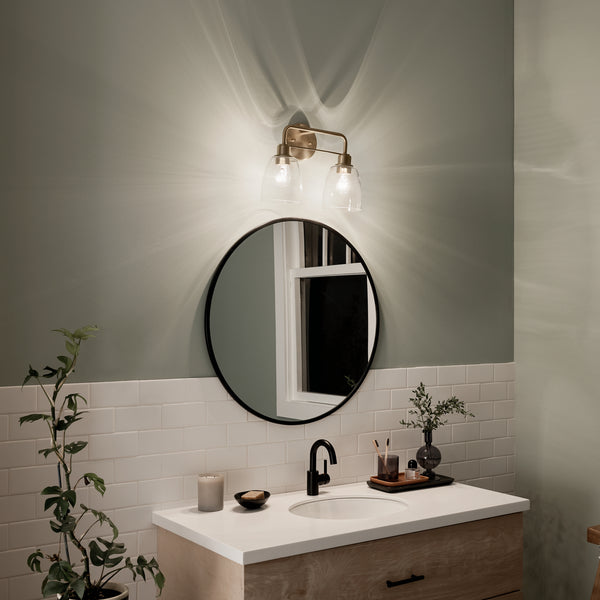 Two Light Bath from the Meller Collection in Champagne Bronze Finish by Kichler