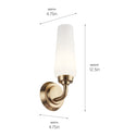 One Light Wall Sconce from the Truby Collection in Champagne Bronze Finish by Kichler