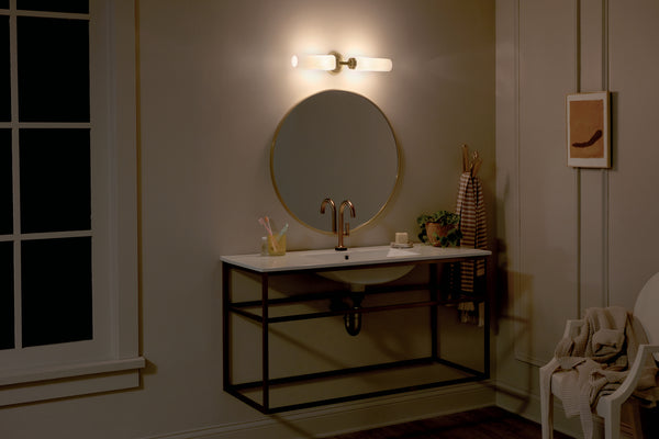 Two Light Wall Sconce from the Truby Collection in Champagne Bronze Finish by Kichler