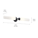 Two Light Bath from the Truby Collection in Black Finish by Kichler