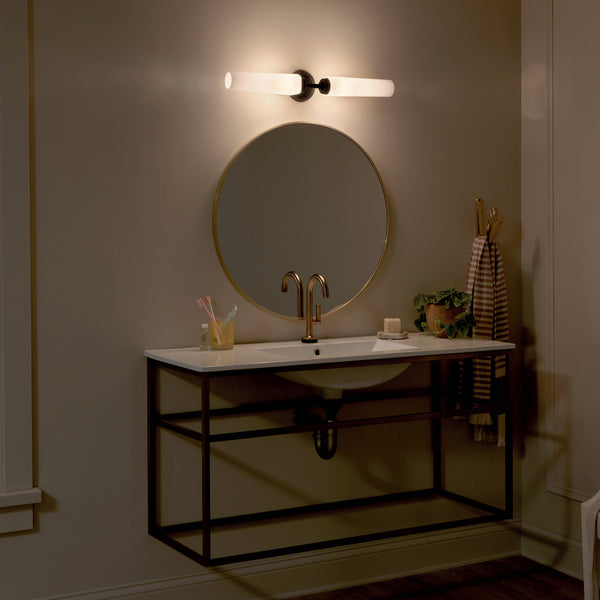 Two Light Bath from the Truby Collection in Black Finish by Kichler