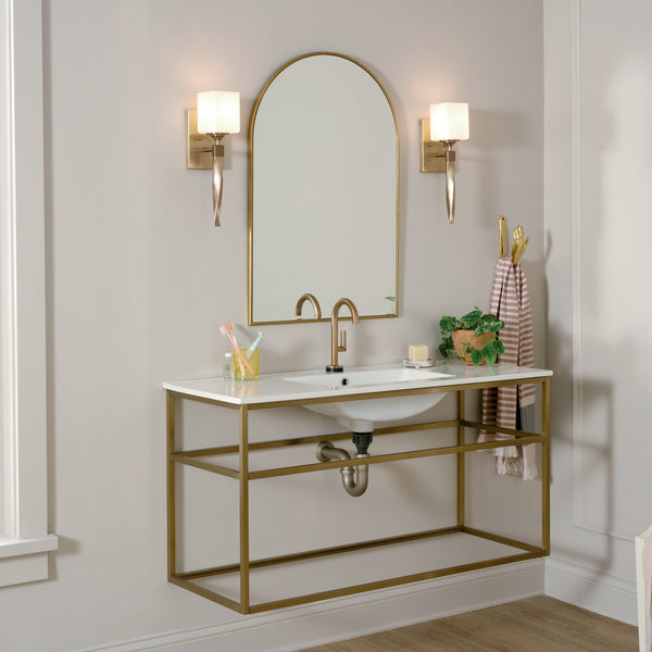 One Light Wall Sconce from the Marette Collection in Champagne Bronze Finish by Kichler