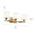 Three Light Bath from the Marette Collection in Champagne Bronze Finish by Kichler