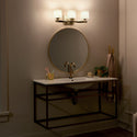Three Light Bath from the Marette Collection in Champagne Bronze Finish by Kichler