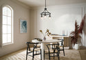 Three Light Chandelier from the Everett Collection in Black Finish by Kichler