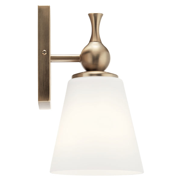 One Light Wall Sconce from the Cosabella Collection in Champagne Bronze Finish by Kichler
