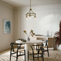 Three Light Chandelier from the Everett Collection in Brushed Brass Finish by Kichler