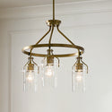 Three Light Chandelier from the Everett Collection in Brushed Brass Finish by Kichler
