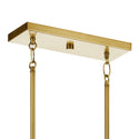 Five Light Linear Chandelier from the Everett Collection in Brushed Brass Finish by Kichler