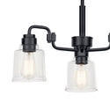 Three Light Chandelier from the Aivian Collection in Black Finish by Kichler