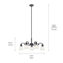 Five Light Chandelier from the Aivian Collection in Black Finish by Kichler