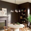 Five Light Chandelier from the Aivian Collection in Black Finish by Kichler