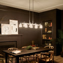 Eight Light Linear Chandelier from the Aivian Collection in Nickel Textured Finish by Kichler