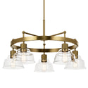 Five Light Chandelier from the Eastmont Collection in Brushed Brass Finish by Kichler