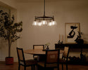 Five Light Chandelier from the Eastmont Collection in Black Finish by Kichler