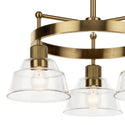 Three Light Chandelier from the Eastmont Collection in Brushed Brass Finish by Kichler