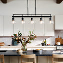 Five Light Linear Chandelier from the Eastmont Collection in Black Finish by Kichler
