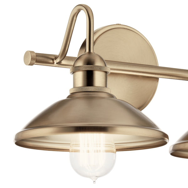 Two Light Bath from the Clyde Collection in Champagne Bronze Finish by Kichler