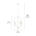 Four Light Foyer Pendant from the Armand Collection in White Finish by Kichler