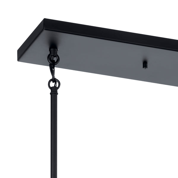 Five Light Linear Chandelier from the Torvee Collection in Black Finish by Kichler
