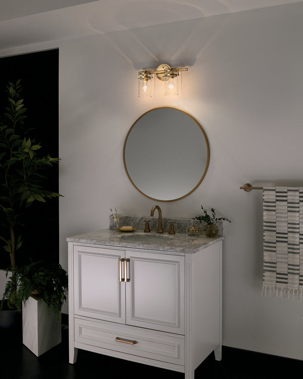 Two Light Bath from the Brinley Collection in Champagne Bronze Finish by Kichler