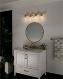 Four Light Bath from the Brinley Collection in Champagne Bronze Finish by Kichler