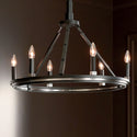 Six Light Chandelier from the Emmala Collection in Black Finish by Kichler