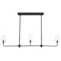 Three Light Linear Chandelier from the Pallas Collection in Black Finish by Kichler