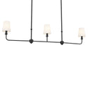 Three Light Linear Chandelier from the Pallas Collection in Black Finish by Kichler