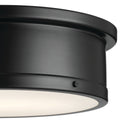Three Light Flush Mount from the Serca Collection in Black Finish by Kichler