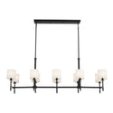 Ten Light Linear Chandelier from the Ali Collection in Black Finish by Kichler