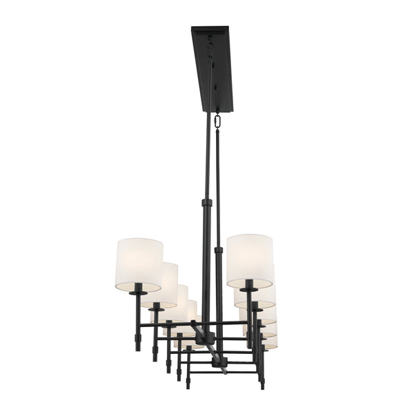 Ten Light Linear Chandelier from the Ali Collection in Black Finish by Kichler