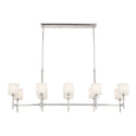 Ten Light Linear Chandelier from the Ali Collection in Polished Nickel Finish by Kichler