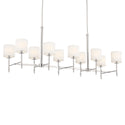 Ten Light Linear Chandelier from the Ali Collection in Polished Nickel Finish by Kichler