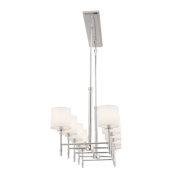 Ten Light Linear Chandelier from the Ali Collection in Polished Nickel Finish by Kichler