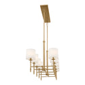 Ten Light Linear Chandelier from the Ali Collection in Brushed Natural Brass Finish by Kichler