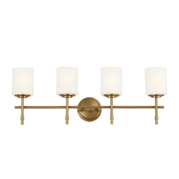 Four Light Bath from the Ali Collection in Brushed Natural Brass Finish by Kichler