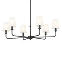 Six Light Chandelier from the Pallas Collection in Black Finish by Kichler