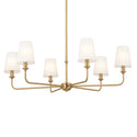 Six Light Chandelier from the Pallas Collection in Brushed Natural Brass Finish by Kichler