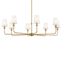 Eight Light Chandelier from the Pallas Collection in Brushed Natural Brass Finish by Kichler