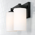 Two Light Vanity from the Ravenwood Collection in Black Iron Finish by Capital Lighting