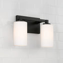 Two Light Vanity from the Ravenwood Collection in Black Iron Finish by Capital Lighting