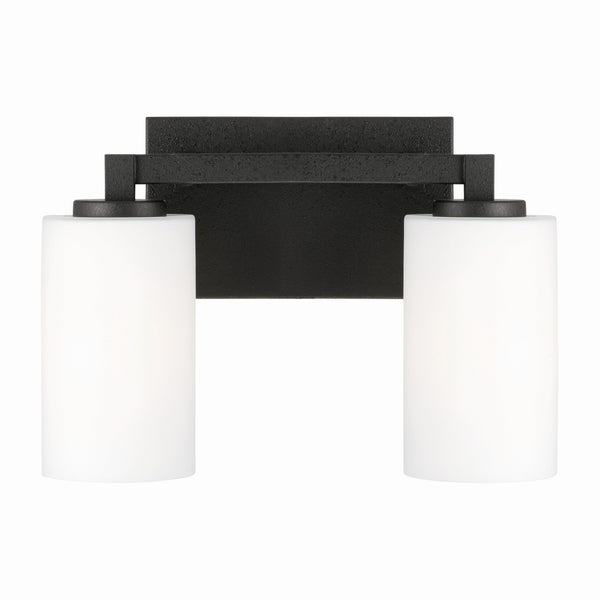 Two Light Vanity from the Ravenwood Collection in Black Iron Finish by Capital Lighting
