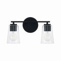 Two Light Vanity from the Portman Collection in Matte Black Finish by Capital Lighting
