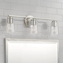 Three Light Vanity from the Portman Collection in Brushed Nickel Finish by Capital Lighting